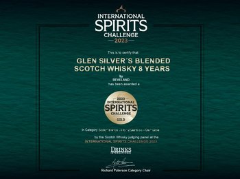 Золотая медаль GLEN SILVER'S BLENDED SCOTCH в конкурсе International Spirits Challenge 2023